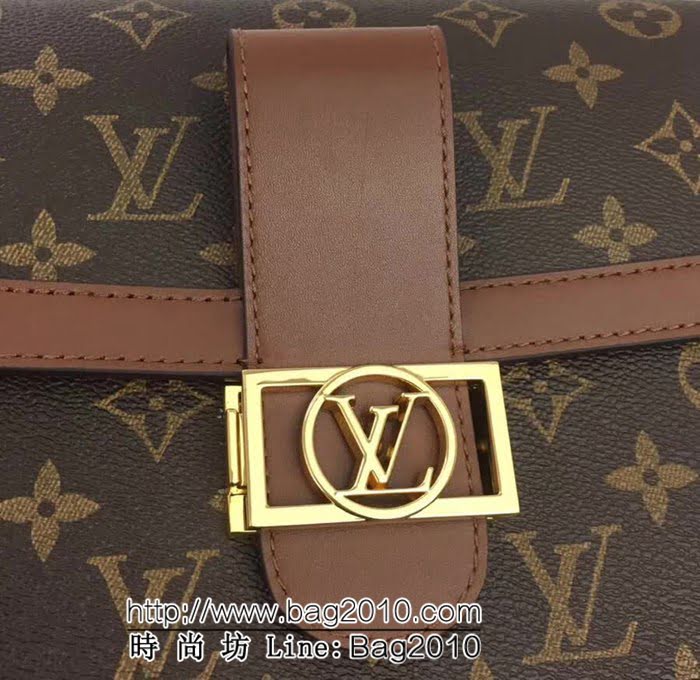 路易威登LV頂級原單M43599 2018年早春最新版本郵差包老花配牛皮 YDH1499